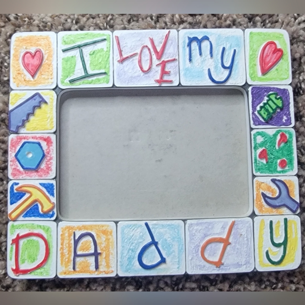 "I Love My Daddy" Picture Frame 3.5"×5" Colorful Tabletop Art